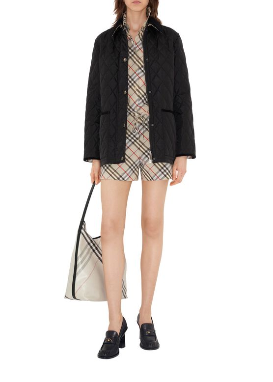 Quilted Nylon Barn Jacket, , hi-res