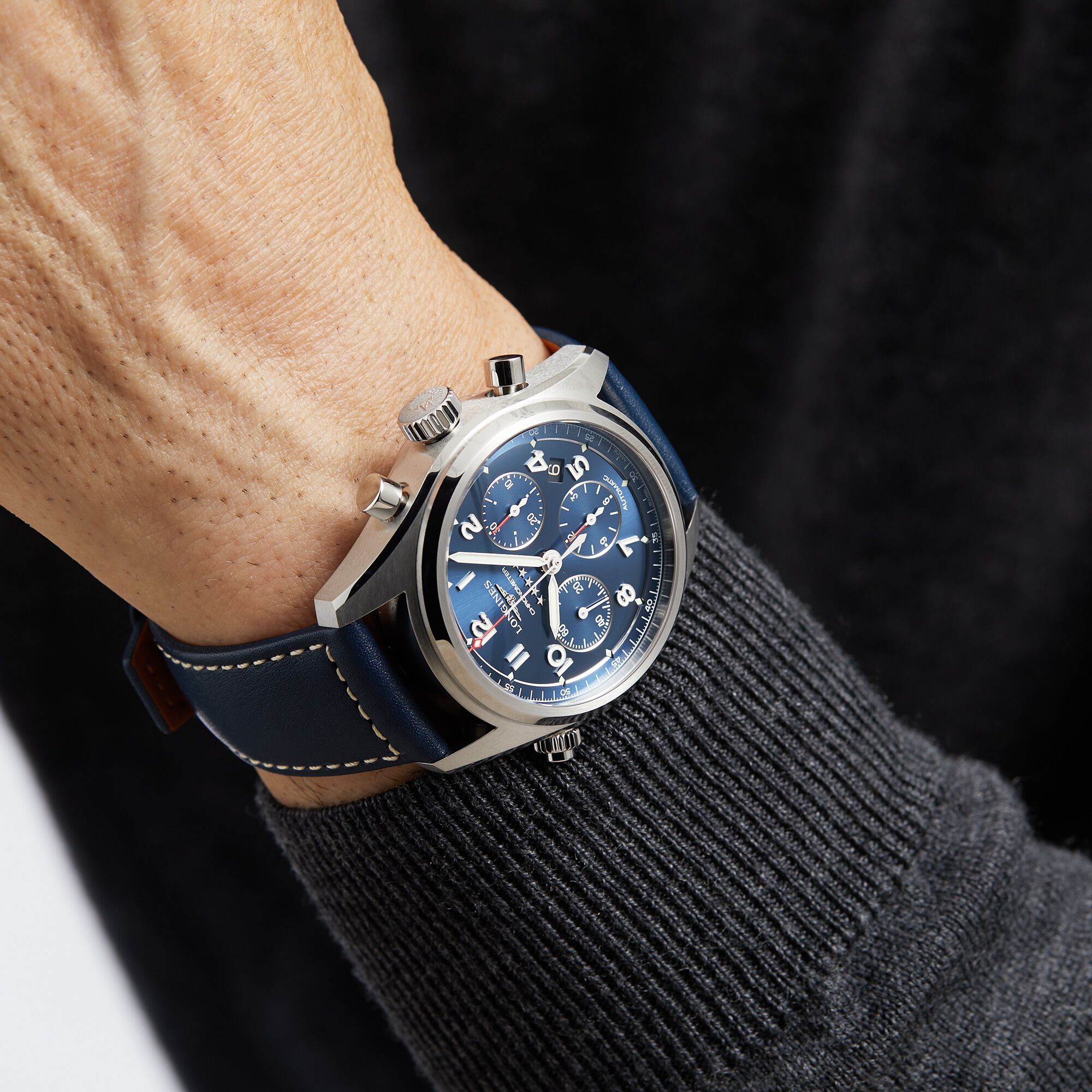 Longines Spirit 42mm Mens Watch Fine Watches Heathrow Reserve Collect