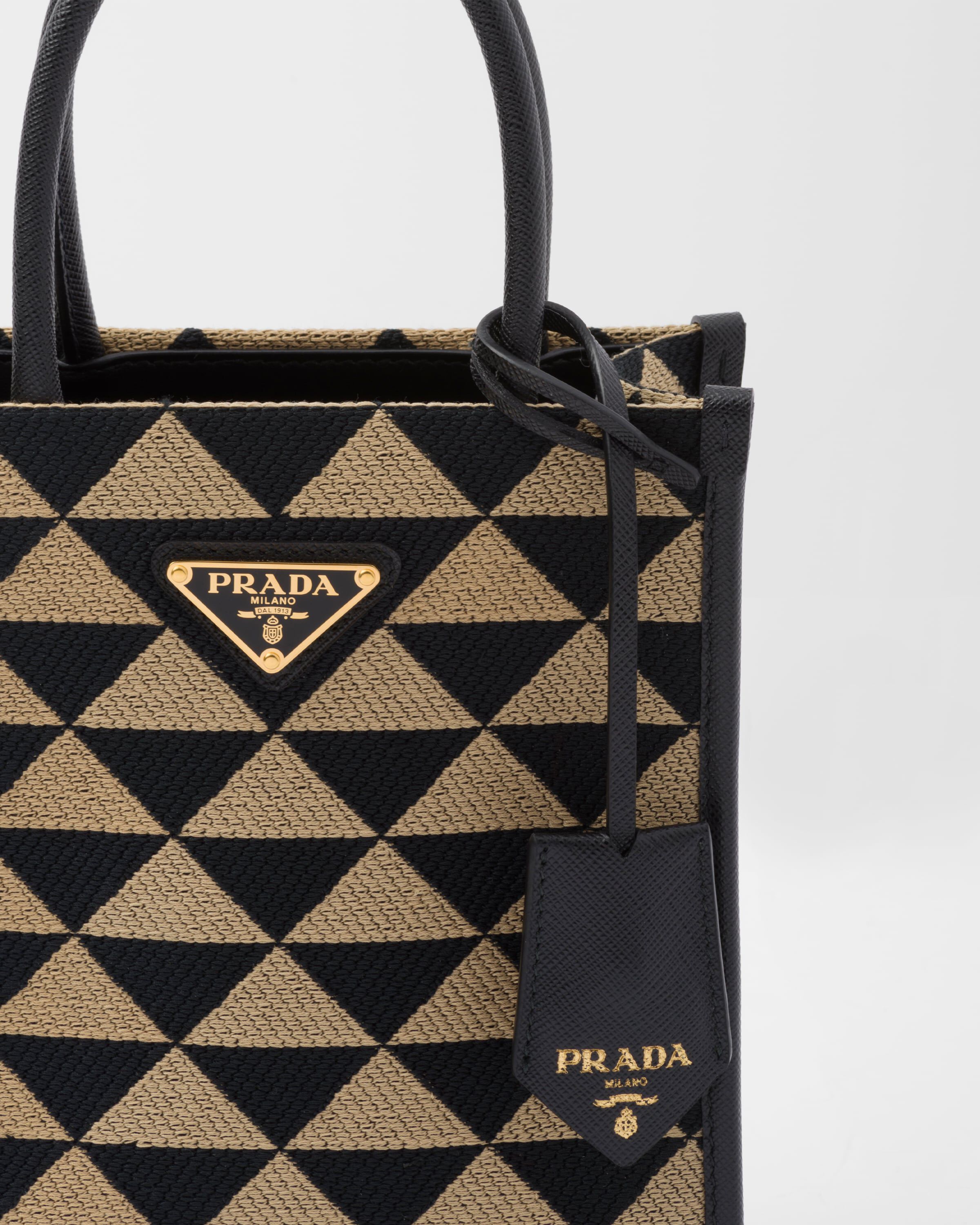 Prada black fabric bucket bag shop