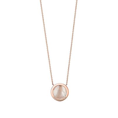 Tiffany T diamond and mother-of-pearl circle pendant in 18k rose gold, , hi-res