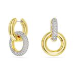 Dextera Lady Hoop Earrings White Crystal - Gold