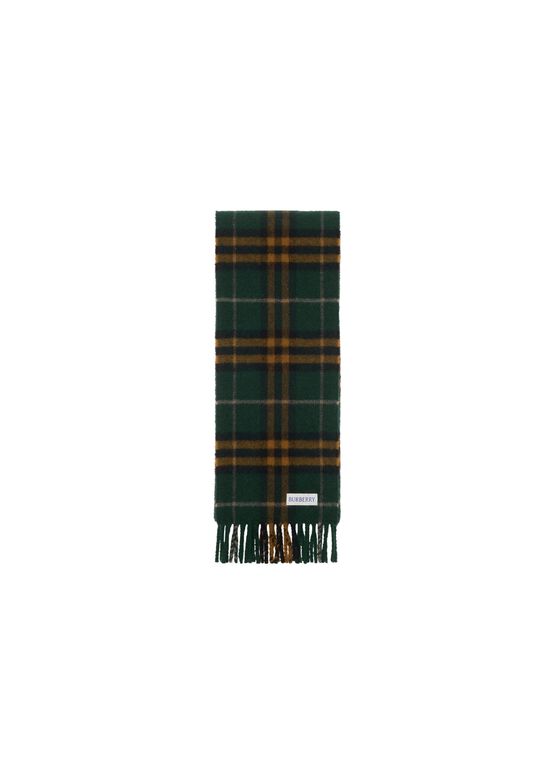 Narrow Check Cashmere Scarf, , hi-res