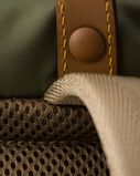 Re-Nylon and leather backpack, , hi-res