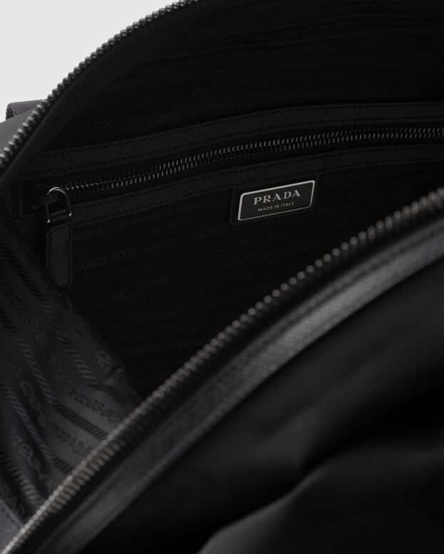 Re-Nylon and Saffiano leather duffle bag, , hi-res