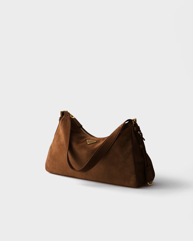 Prada Aimèe large suede shoulder bag, , hi-res