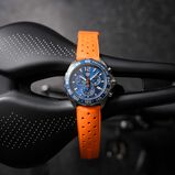 Formula 1 Chronograph 43mm Mens Watch Orange Rubber Strap, , hi-res