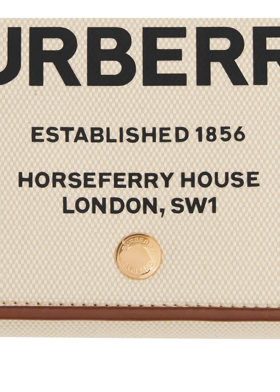 small horseferry print cotton canvas crossbody bag