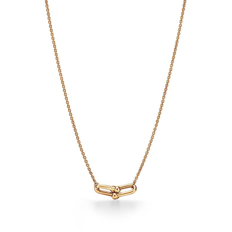 Tiffany HardWear Small Double Link Pendant in Yellow Gold, , hi-res