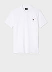 PS Paul Smith White Cotton-Piqué Zebra Logo Polo Shirt