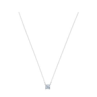 Attract Rhodium White Plated Necklace