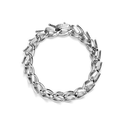 Tiffany Forge Medium Link Bracelet in High-polished Sterling Silver - Size Small,
