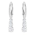 Attract Trilogy Round Pierced Earrings - White