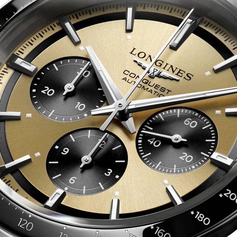 Conquest Chronograph 42mm Mens Watch Brown, , hi-res