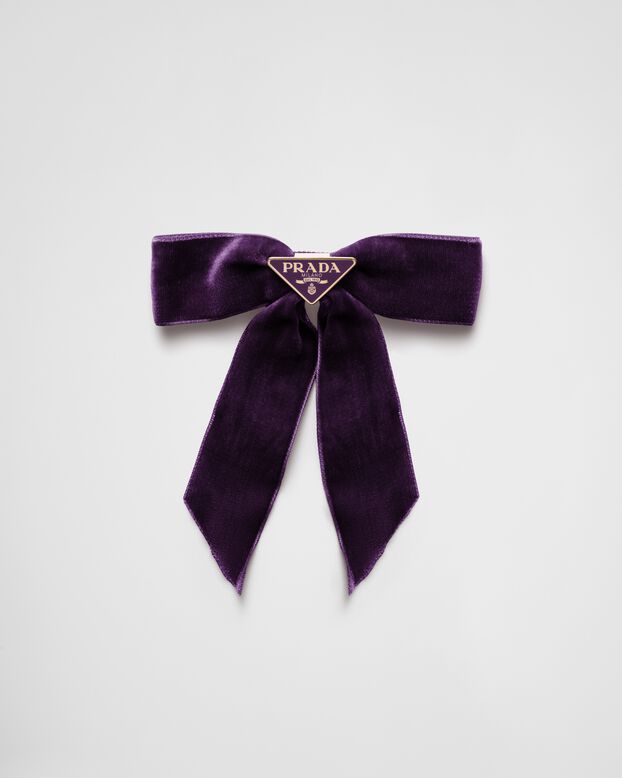 Velvet hair clip, , hi-res