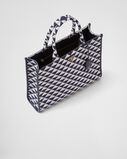 Large Prada Symbole embroidered fabric handbag, , hi-res