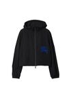 Cropped Nylon Hooded Jacket