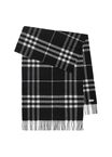 Wide Check Cashmere Scarf