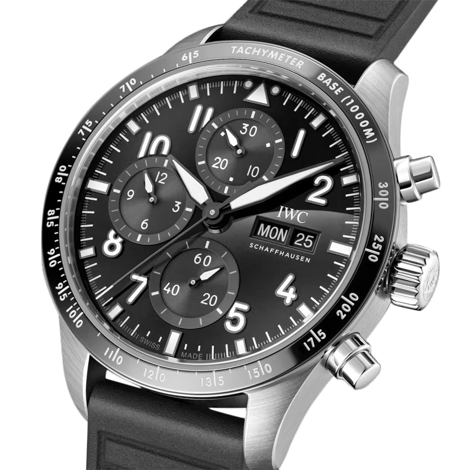 Pilot Performance Chronograph 41mm AMG Mens Watch Black Rubber