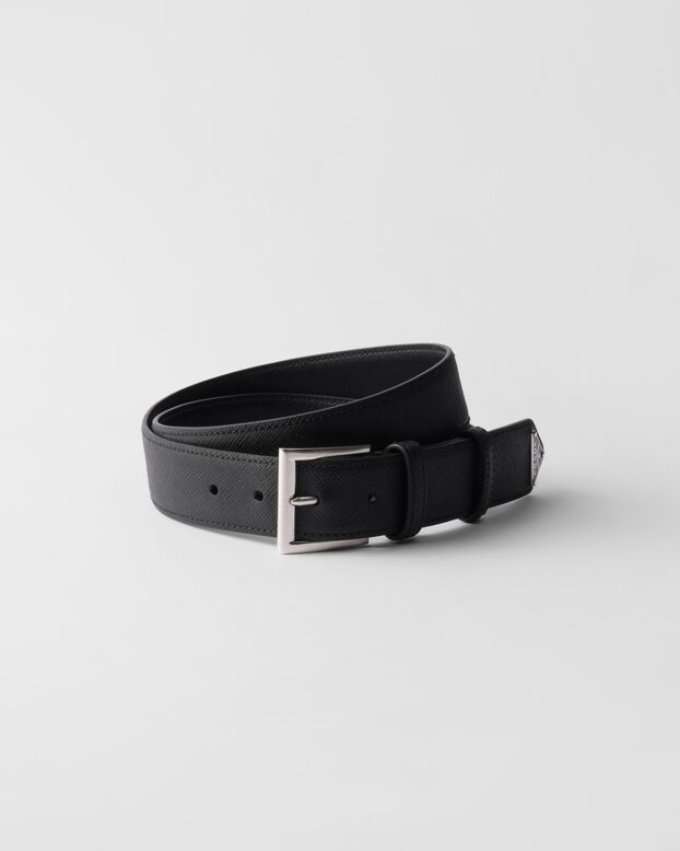 Saffiano leather belt, , hi-res