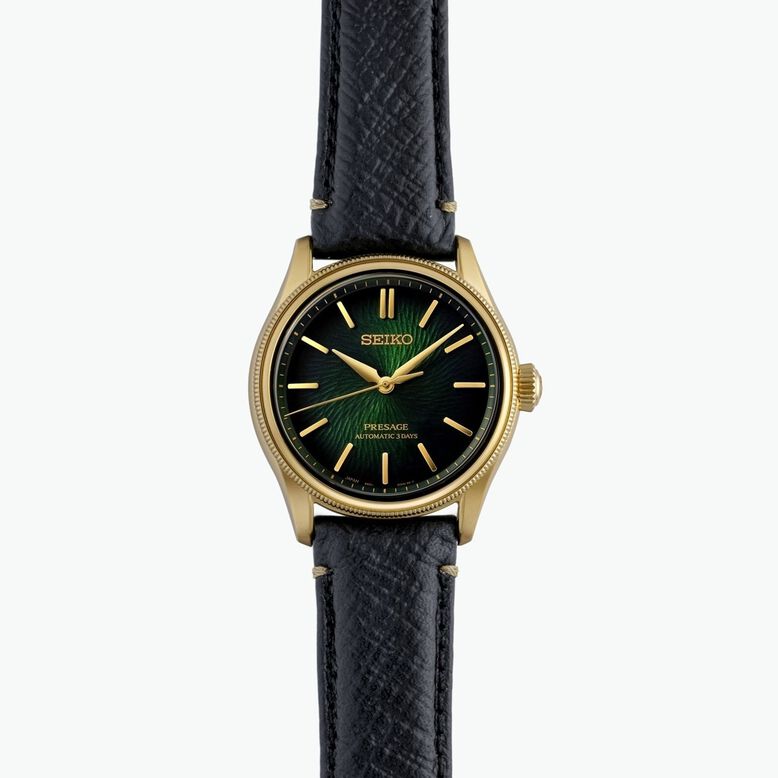 Presage Classic Series x Tradman&rsquo;s Bonsai Limited Edition 38mm Mens Watch in Matsuba-iro green, , hi-res