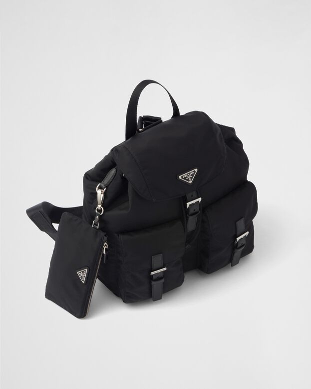 Re-Nylon medium backpack with pouch, , hi-res