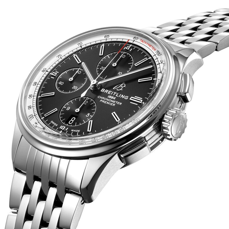 Premier Chronograph 42 Stainless Steel Watch, , hi-res