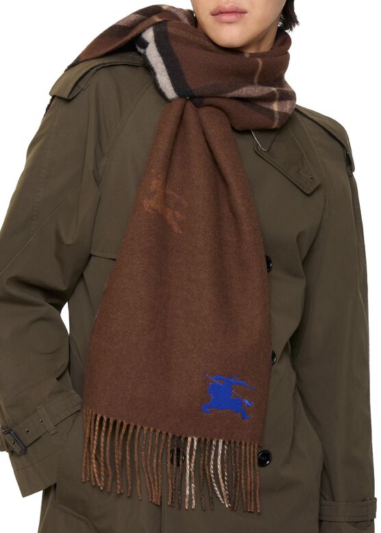 Reversible EKD Check Cashmere Scarf, , hi-res