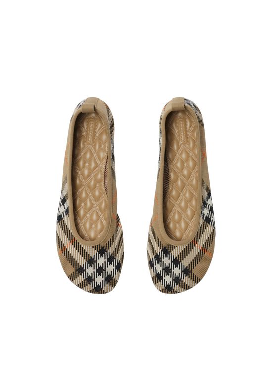 Check Knit Baby Ballerinas, , hi-res