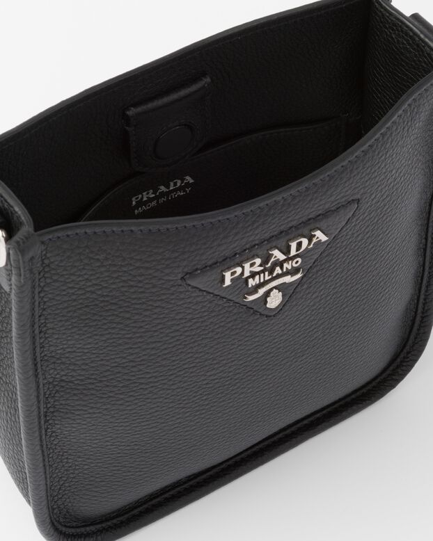 Leather mini shoulder bag, , hi-res