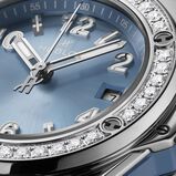 Big Bang One Click Steel 33mm Ladies Watch Coal Blue Diamonds, , hi-res