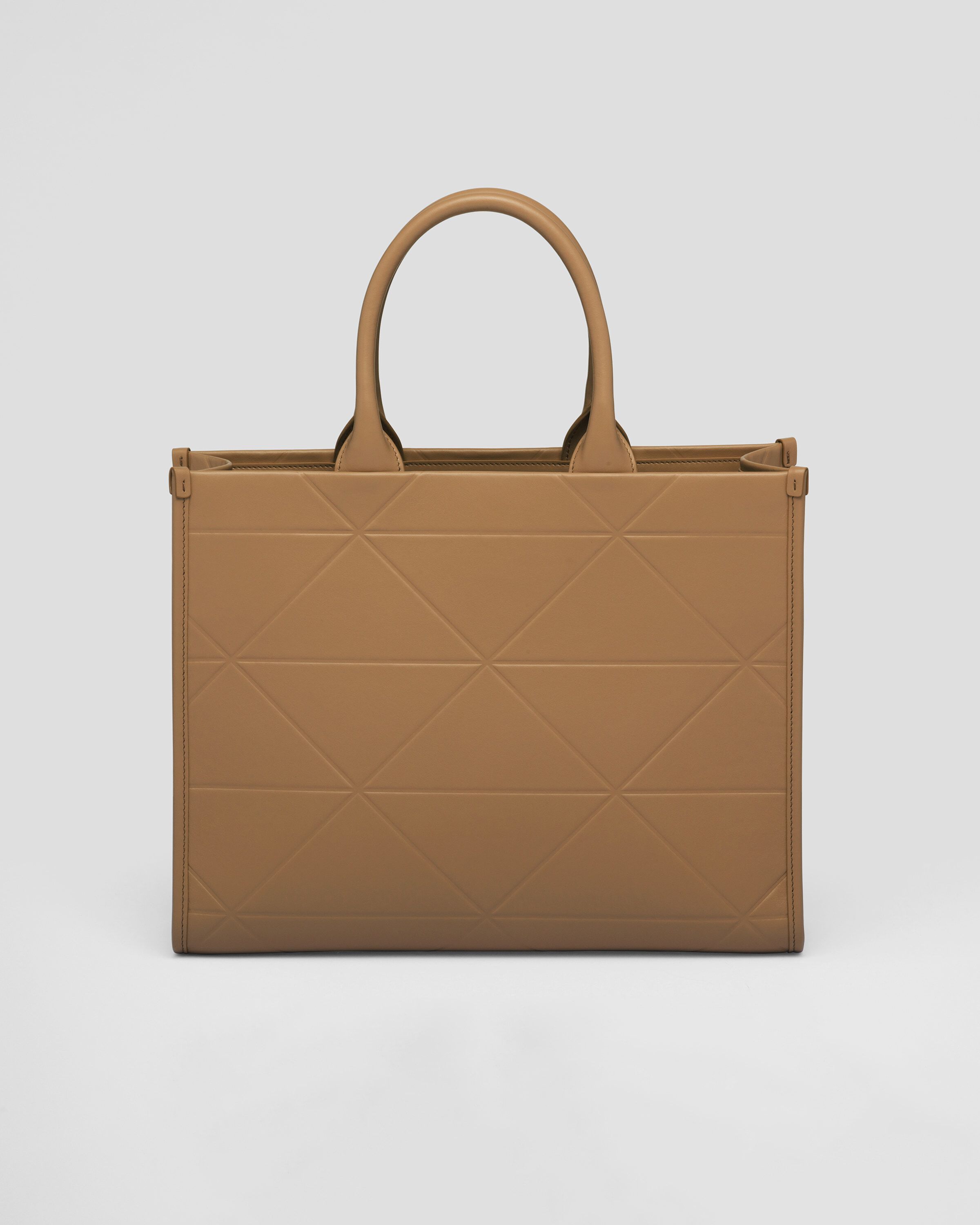 PRADA Symbole' shopping bag レディース トートバッグ Prada Black Soft Calfskin Leather Symbole Large Tote Bag