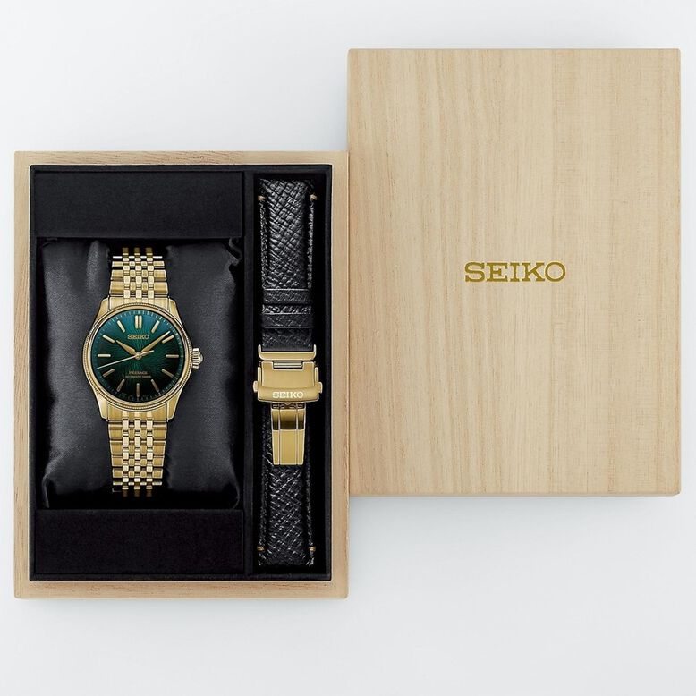 Presage Classic Series x Tradman&rsquo;s Bonsai Limited Edition 38mm Mens Watch in Matsuba-iro green, , hi-res