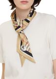 Skinny Check Silk Scarf, , hi-res