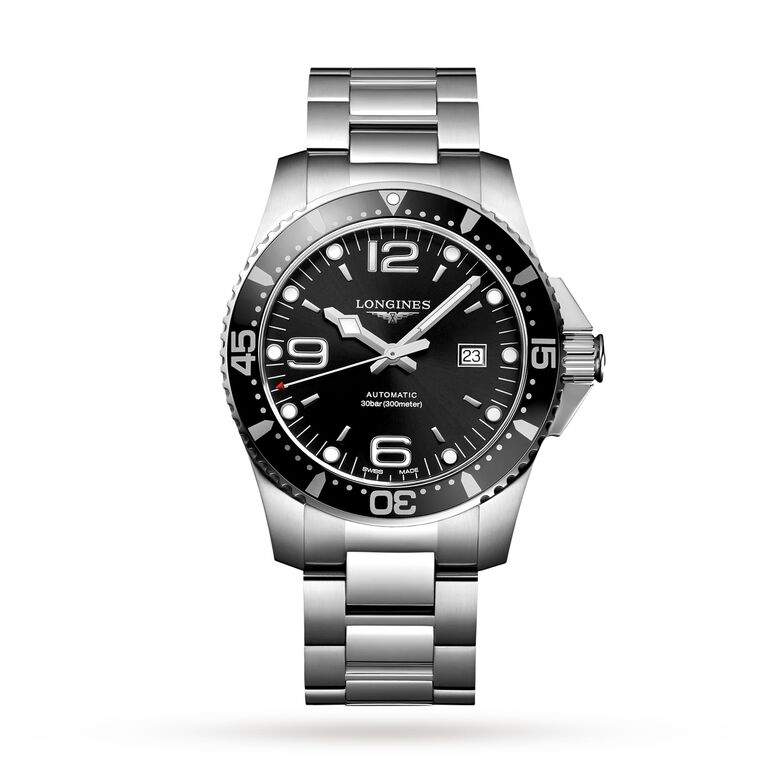 HydroConquest 44mm Mens Watch Black, , hi-res