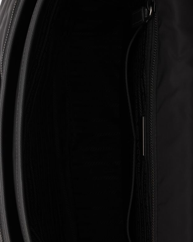 Re-Nylon and Saffiano leather shoulder bag, , hi-res