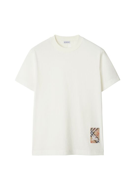 Check Label Cotton T-shirt, , hi-res