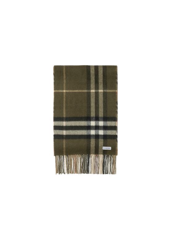 Reversible Contrast Check Cashmere Scarf, , hi-res