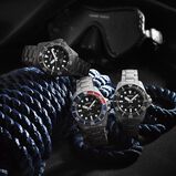Solar Diver's 41mm Mens Bracelet Watch Blue Dial, , hi-res