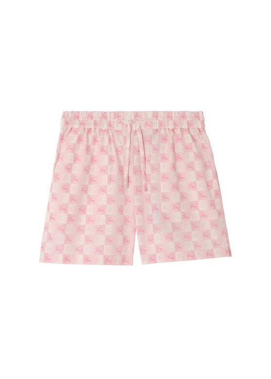 Knight Checkerboard​ Cotton Poplin Shorts, , hi-res
