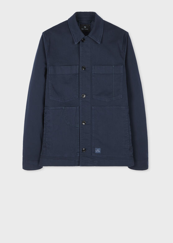 NAVY GARMENT DYE WORKWEAR JACKET, , hi-res