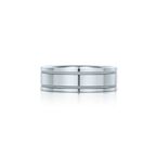 Tiffany Together Double Milgrain Band Ring in Platinum, 6 mm Wide - Size 9