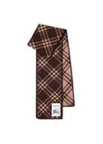 Narrow Check Wool Scarf, , hi-res