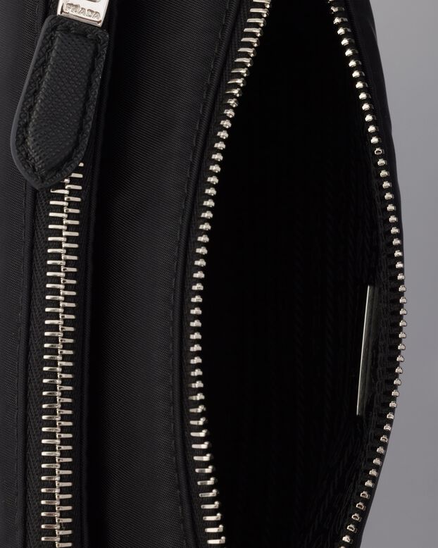 Re-Nylon and Saffiano leather mini shoulder bag, , hi-res