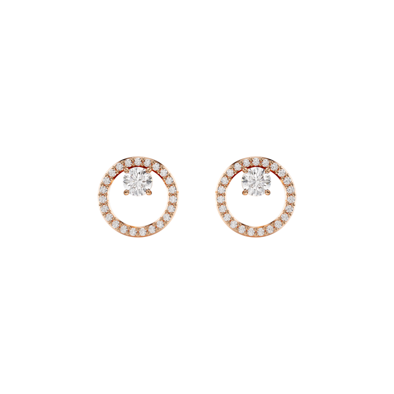 Constella Circle Studs - White Ros, , hi-res