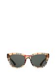 Check Round Sunglasses, , hi-res