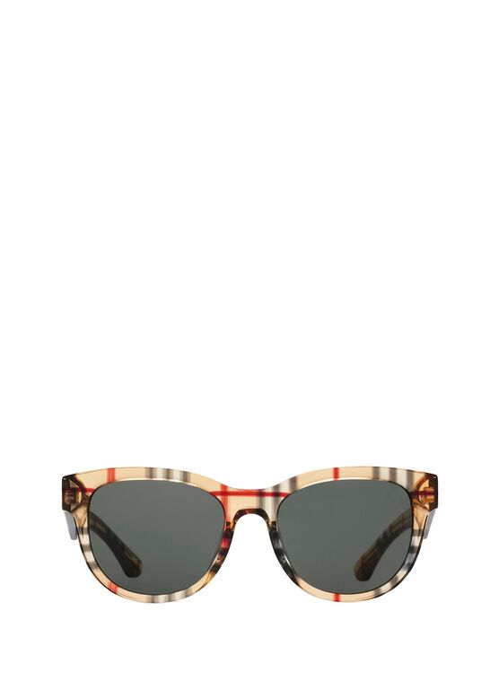 Check Round Sunglasses, , hi-res