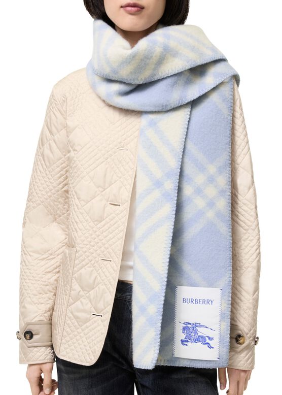 Check Wool Scarf, , hi-res