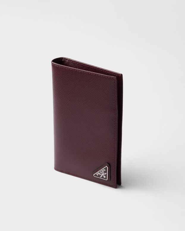 Saffiano leather passport holder, , hi-res