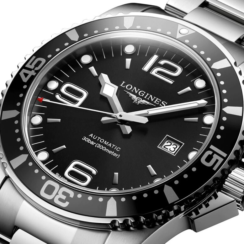 HydroConquest 44mm Mens Watch Black, , hi-res