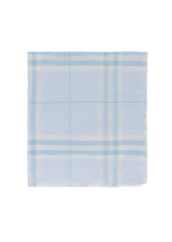 Wide Check Wool Scarf, , hi-res